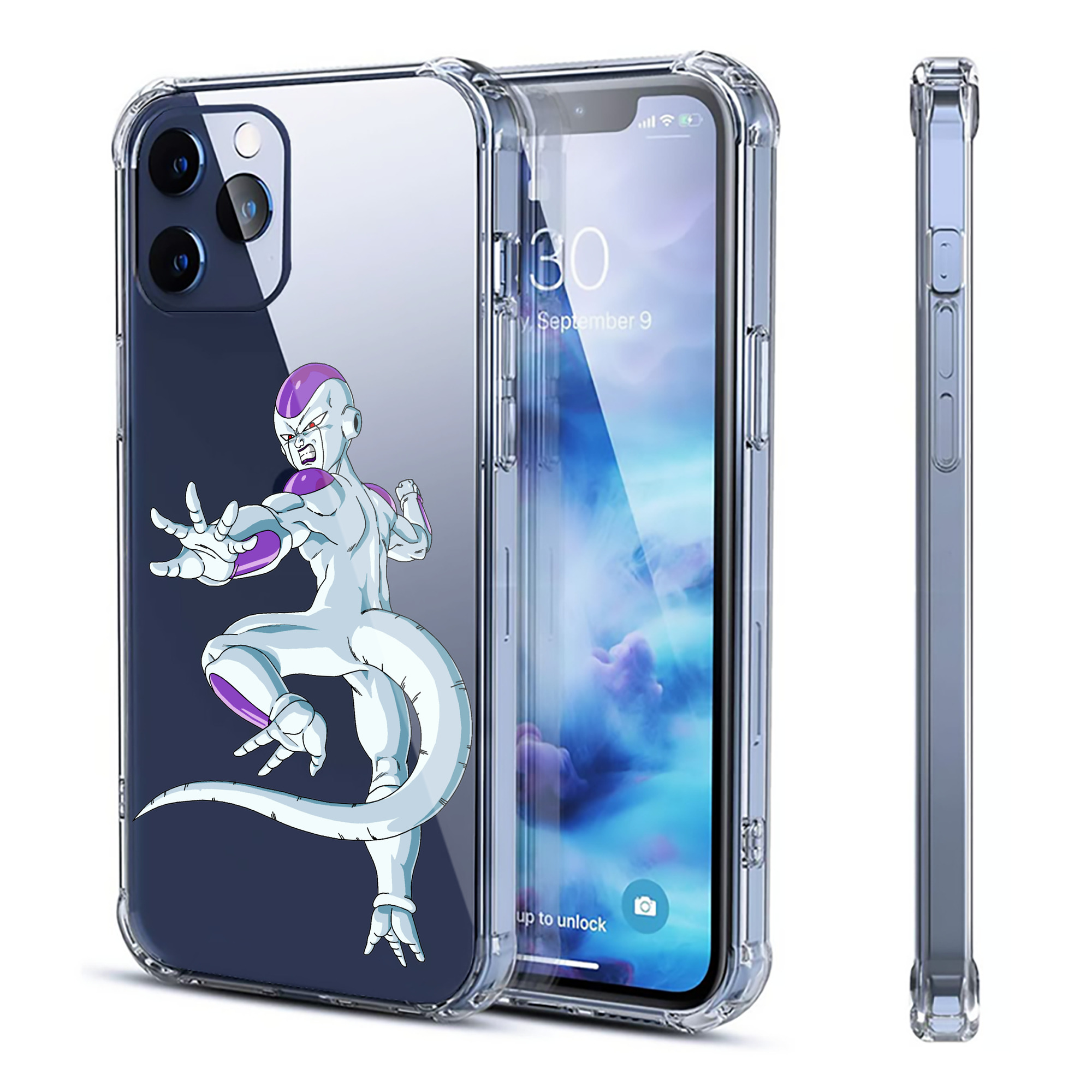 （画像用） ドラゴンボール フリーザ DRAGON BALL Frieza 【iPhone 12シリーズ対応】透明スマホケース（クリアソフトケース）